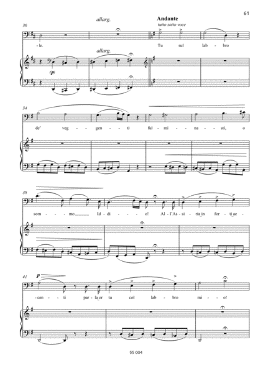 Vieni, o Levita!... Tu sul labbro Bass Voice scores gallery preview page 3
