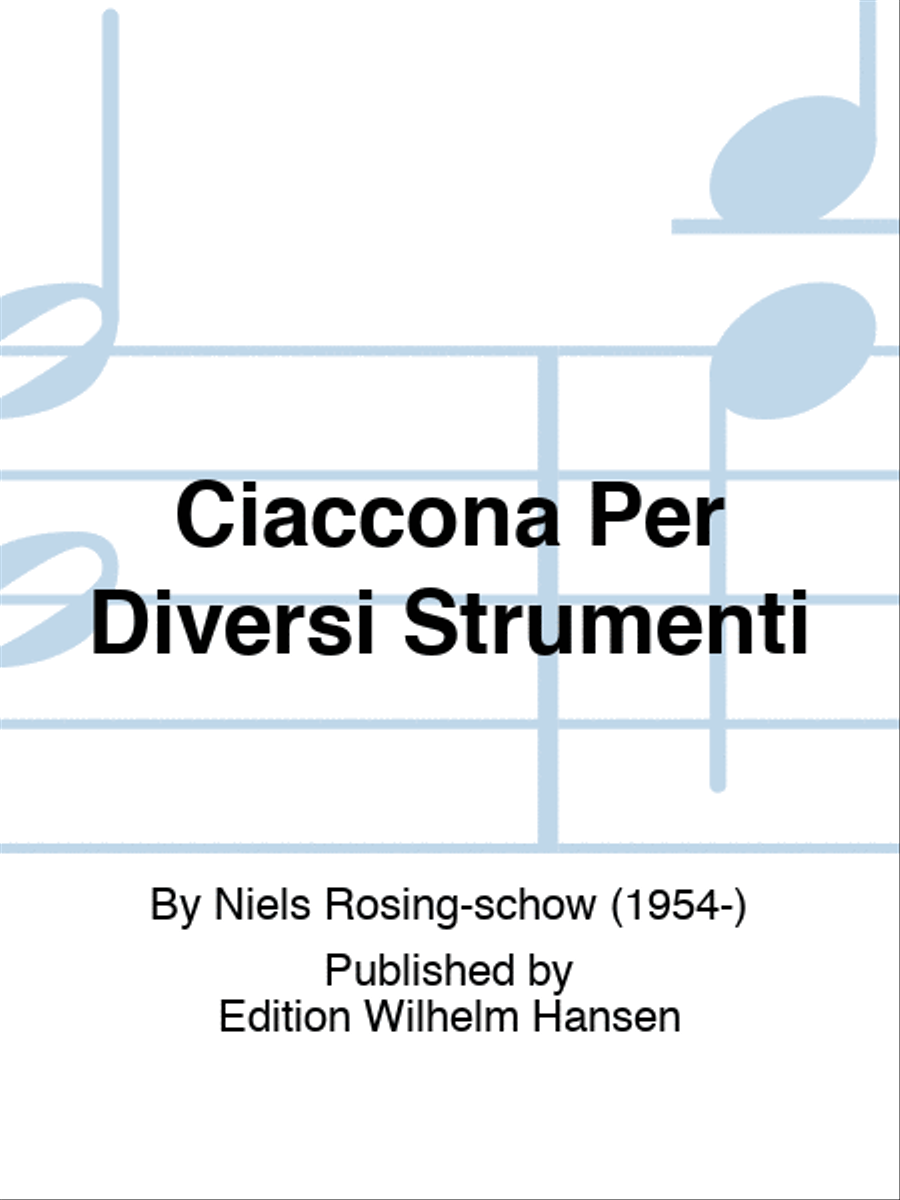 Ciaccona Per Diversi Strumenti School and Community scores gallery preview page 1