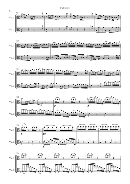 Brandenburg Concerto No. 3 in G major, BWV 1048 1st Mov. (J.S. Bach) for Viola Duo image number null