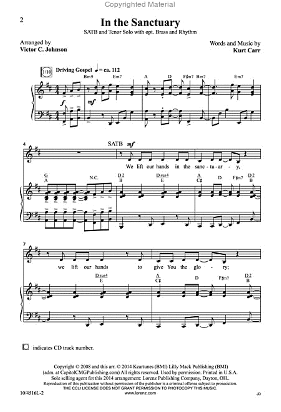 In the Sanctuary In the Sanctuary 4-Part scores gallery preview page 2