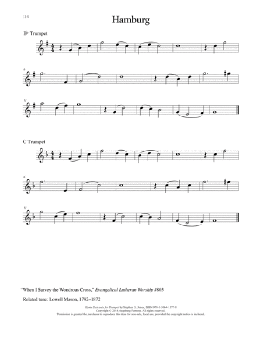 Hymn Descants for Trumpet C Trumpet scores gallery preview page 115