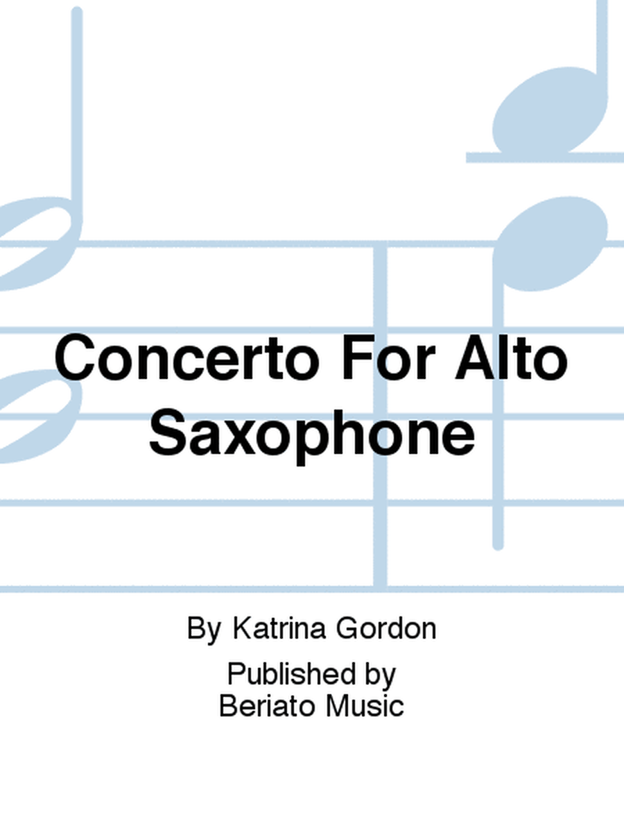 Concerto For Alto Saxophone