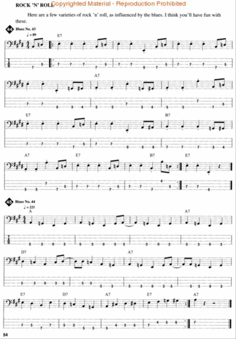 Blues Bass Blues Bass Bass Guitar Tablature scores gallery preview page 3