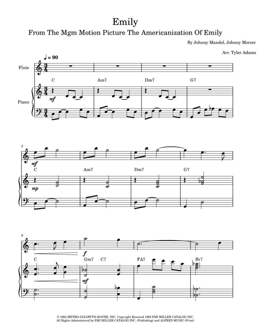 Emily Emily Flute Solo scores gallery preview page 1