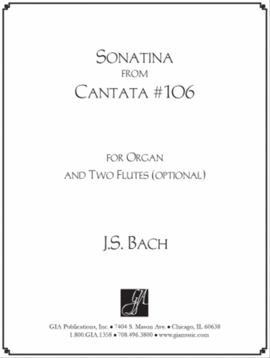Sonatina from Cantata #106 Flute scores gallery preview page 1