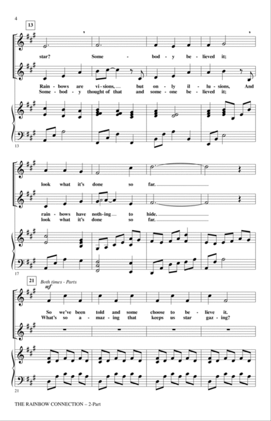 The Rainbow Connection (arr. Audrey Snyder) 2-Part scores gallery preview page 2