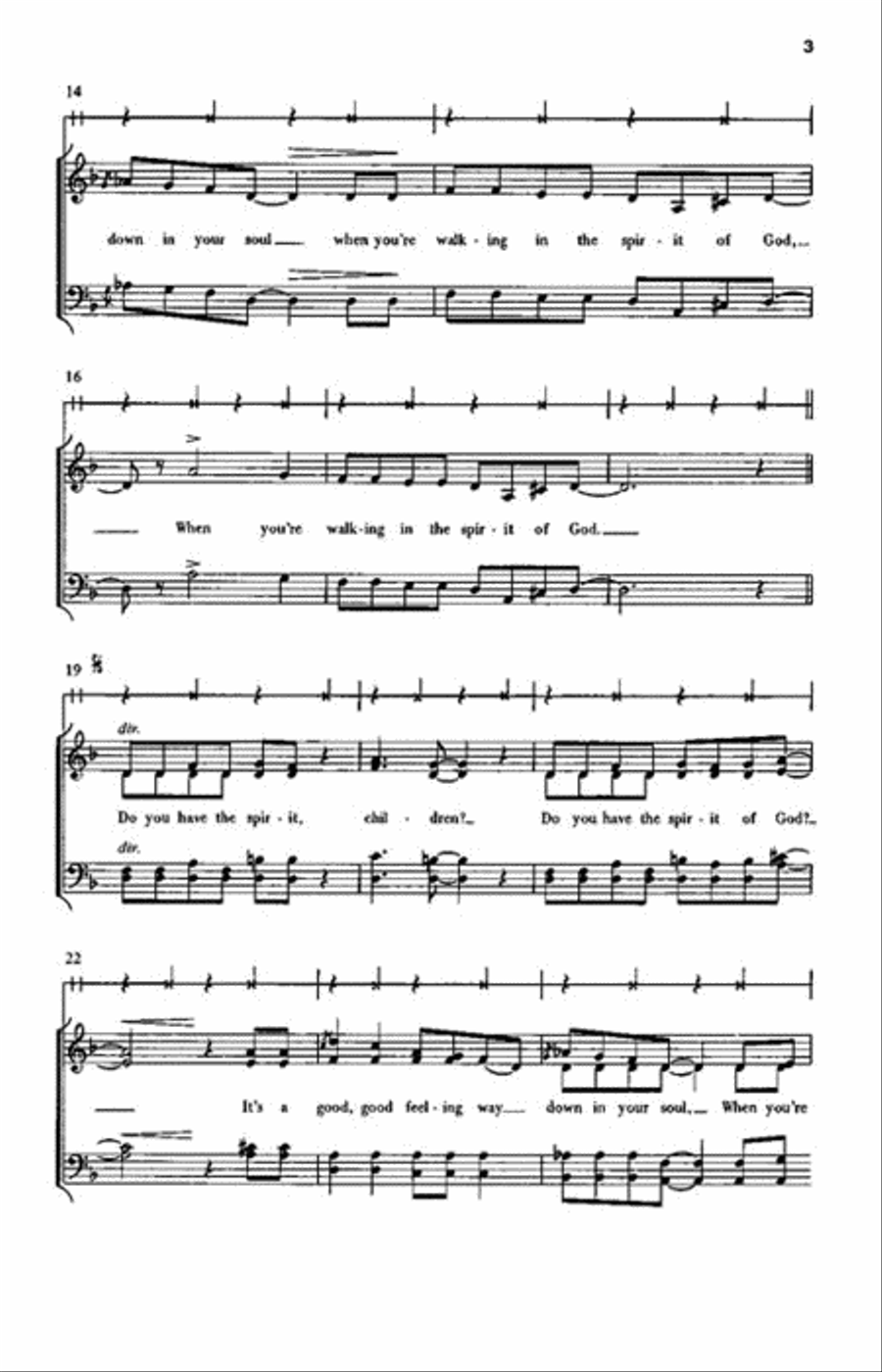 Walking in the Spirit Walking in the Spirit 4-Part scores gallery preview page 3