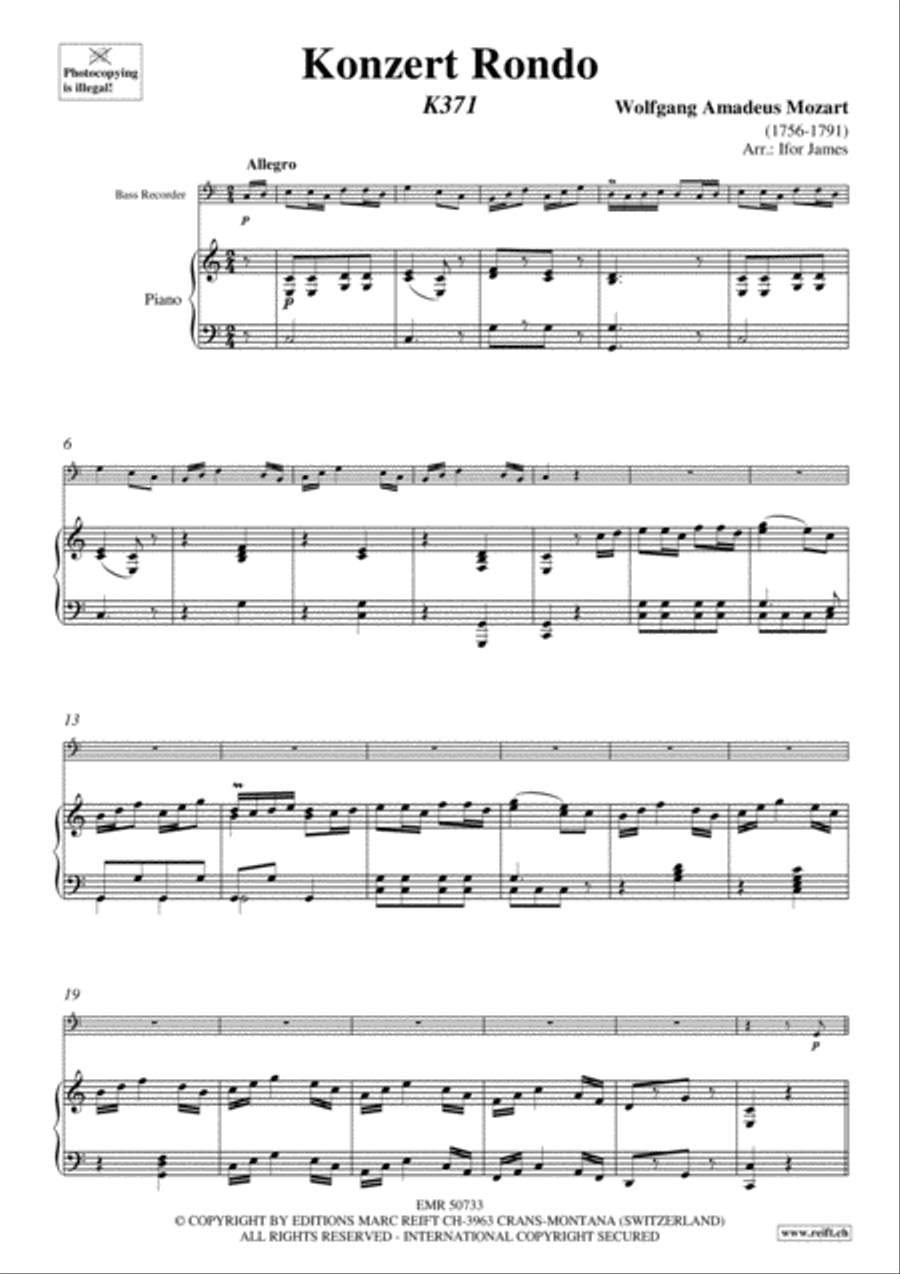 Konzert Rondo Bass Recorder scores gallery preview page 4