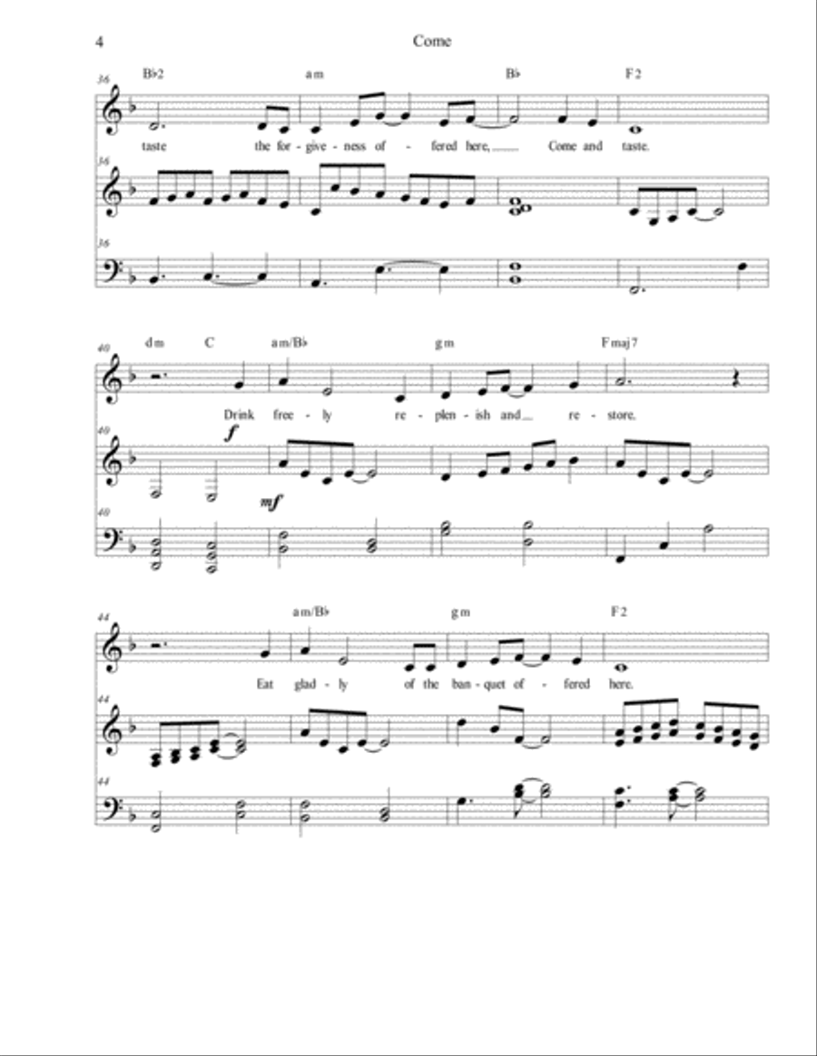 Come Voice Solo scores gallery preview page 4