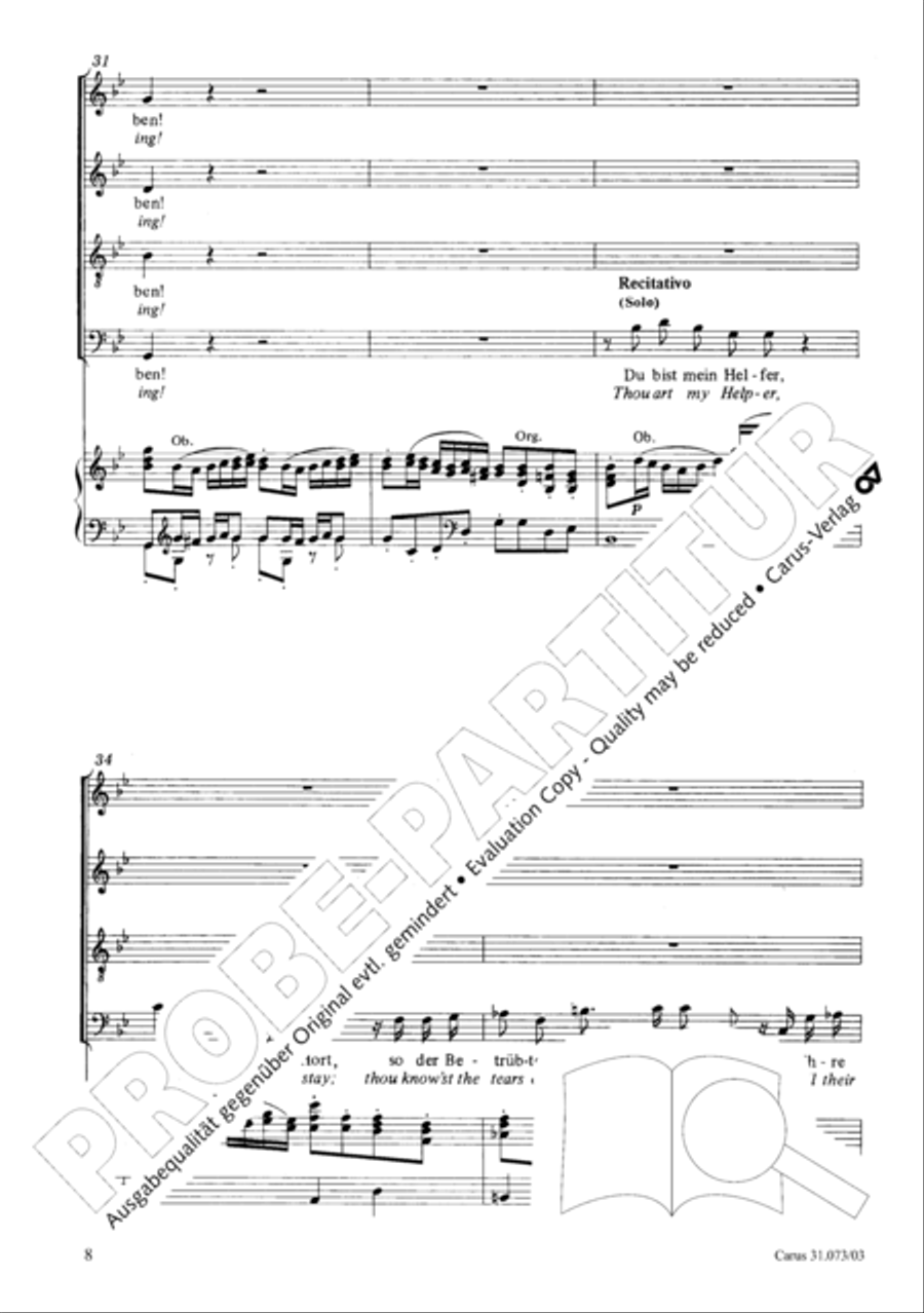 Thy will, O Lord, be done for me (Herr, wie du willt, so schicks mit mir) STB scores gallery preview page 9
