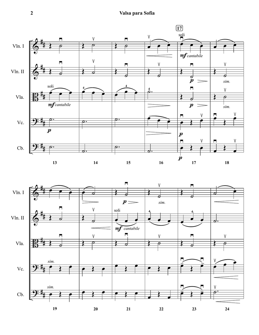 Valsa para Sofia String Orchestra scores gallery preview page 5
