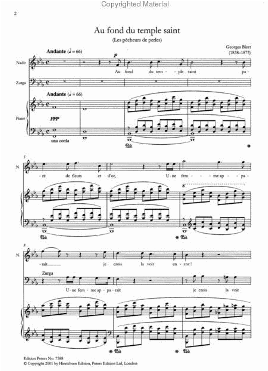 Au Fond Du Temple Saint Tenor Voice scores gallery preview page 3