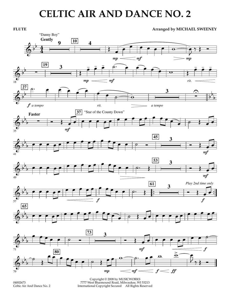 Celtic Air and Dance No. 2 - Flute Concert Band scores gallery preview page 1