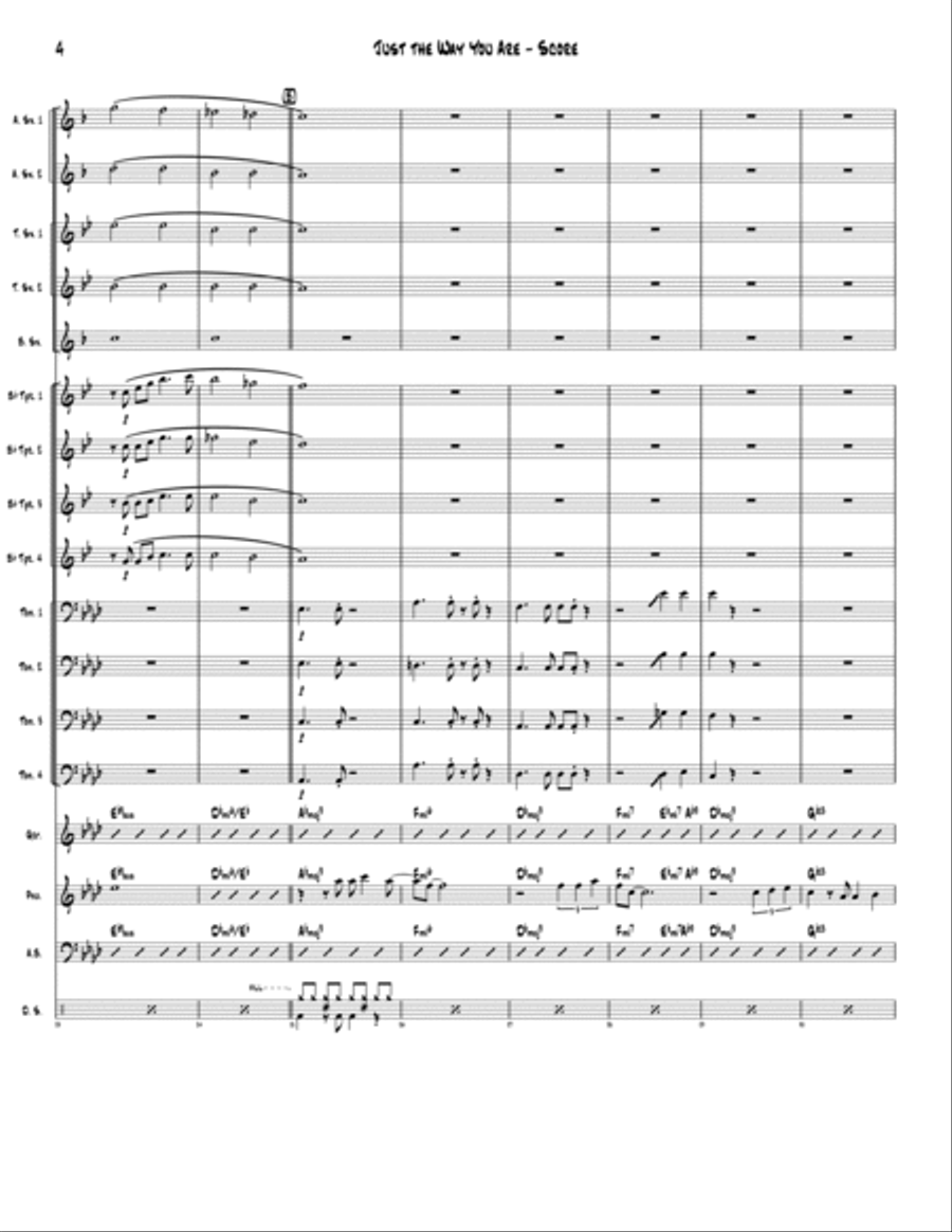 Just The Way You Are Jazz Ensemble scores gallery preview page 5