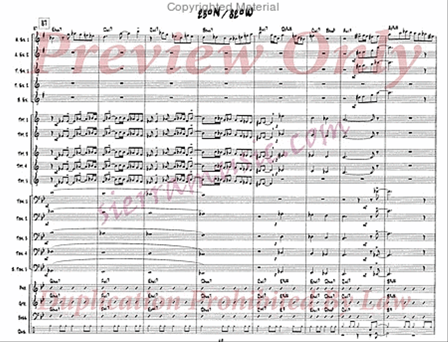 23 degrees N 82 degrees W Jazz Ensemble scores gallery preview page 13