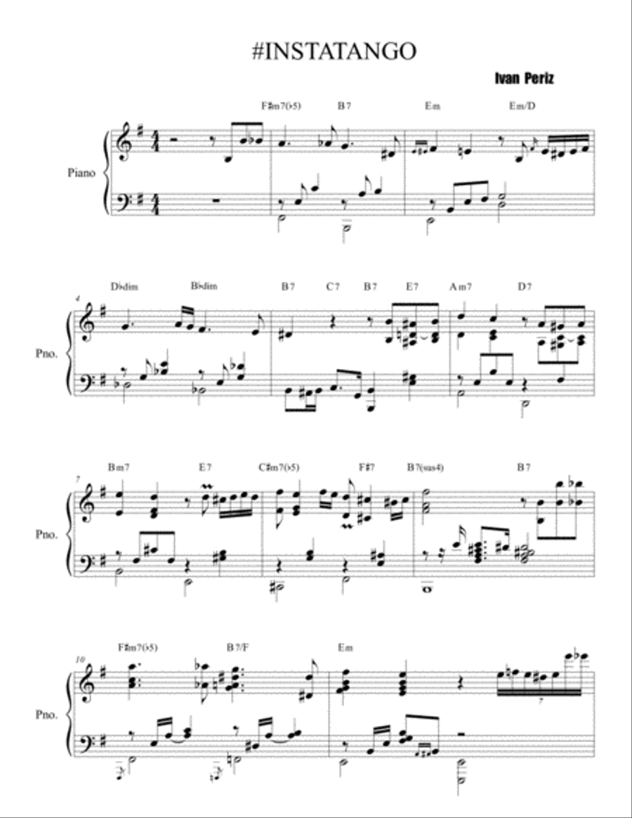 INSTATANGO Easy Piano scores gallery preview page 1