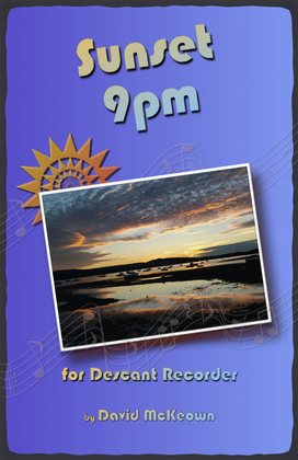 Book cover for Sunset 9pm, for Descant Recorder Duet
