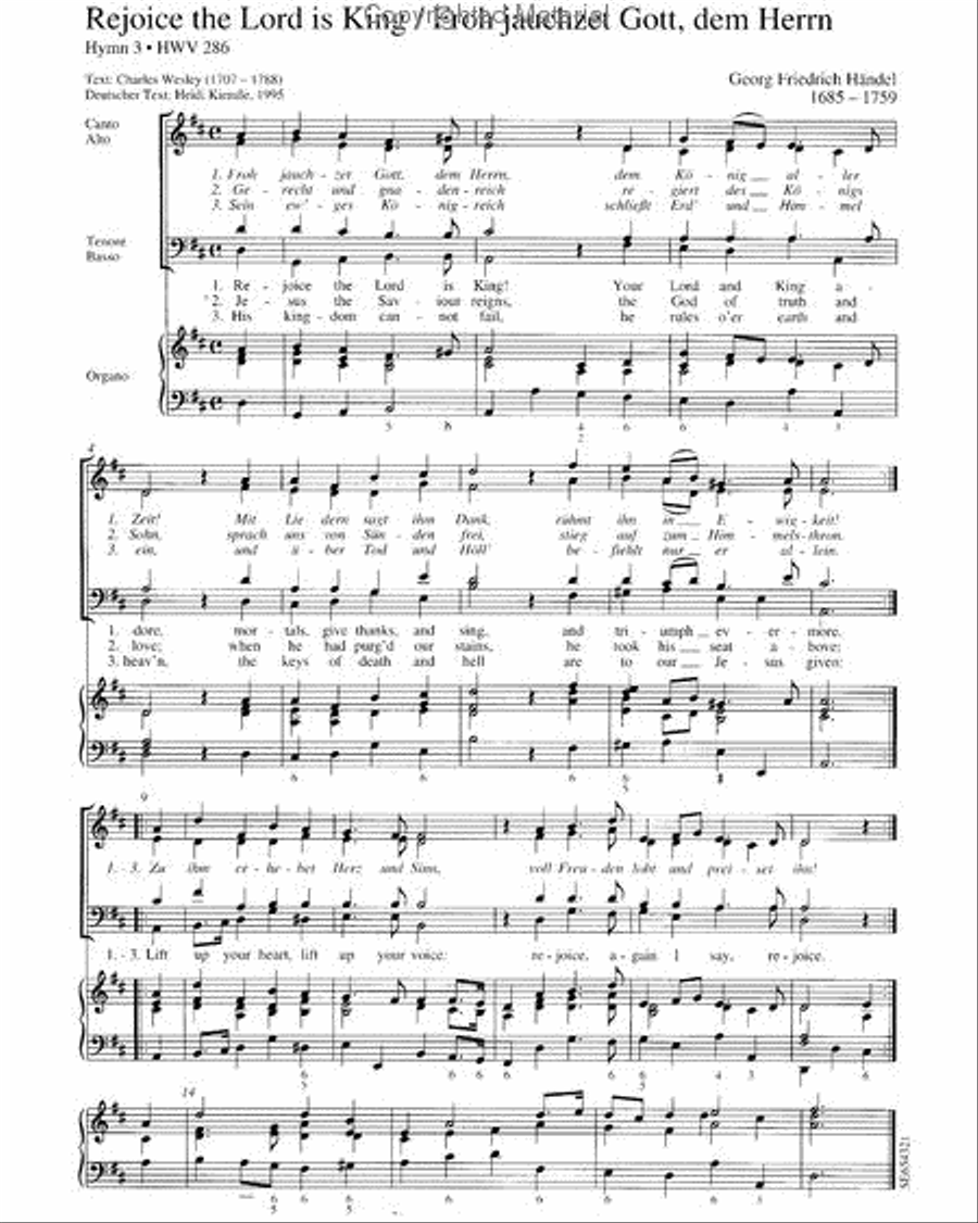 Handel: Three Wesley hymns Voice scores gallery preview page 12