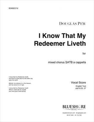 I Know That My Redeemer Liveth