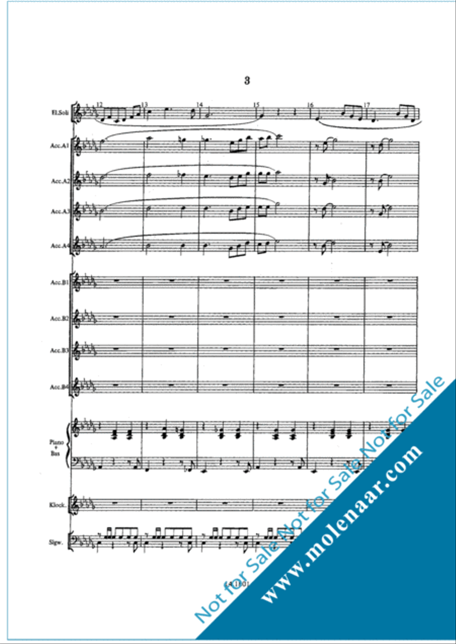Serenade (Suite Aan Haarlem) Accordion Orchestra scores gallery preview page 7