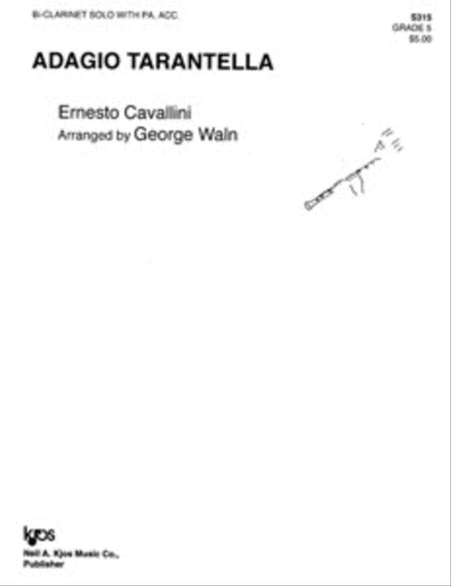 Adagio Tarantella Clarinet Solo scores gallery preview page 1