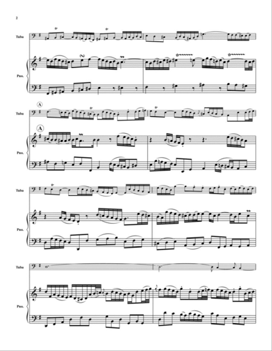 Three Sonatas BWV 1027,1028, 1029 Tuba scores gallery preview page 2
