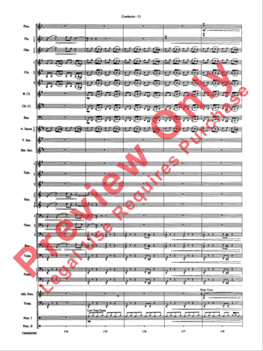 John Williams: Fantasy of Flight (Medley) Concert Band scores gallery preview page 34