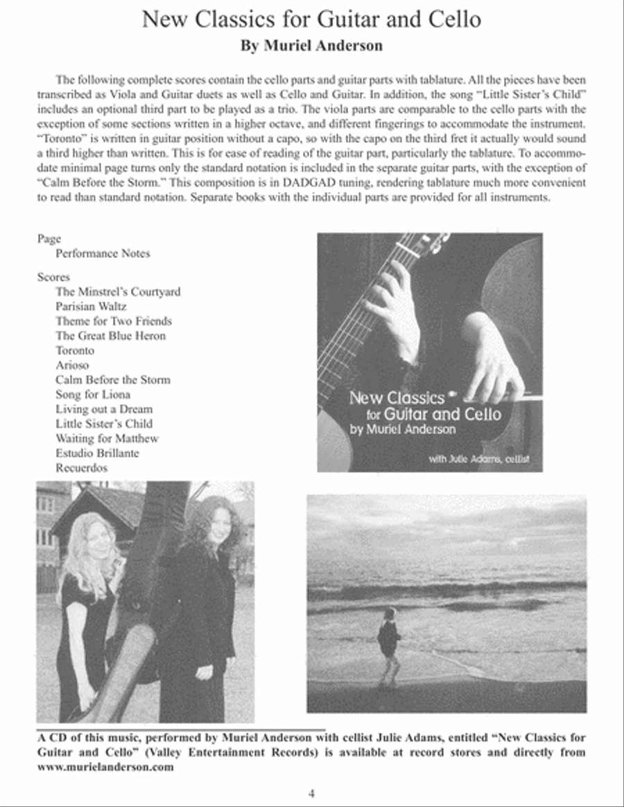 New Classics for Guitar and Cello/Guitar and Viola Cello scores gallery preview page 5