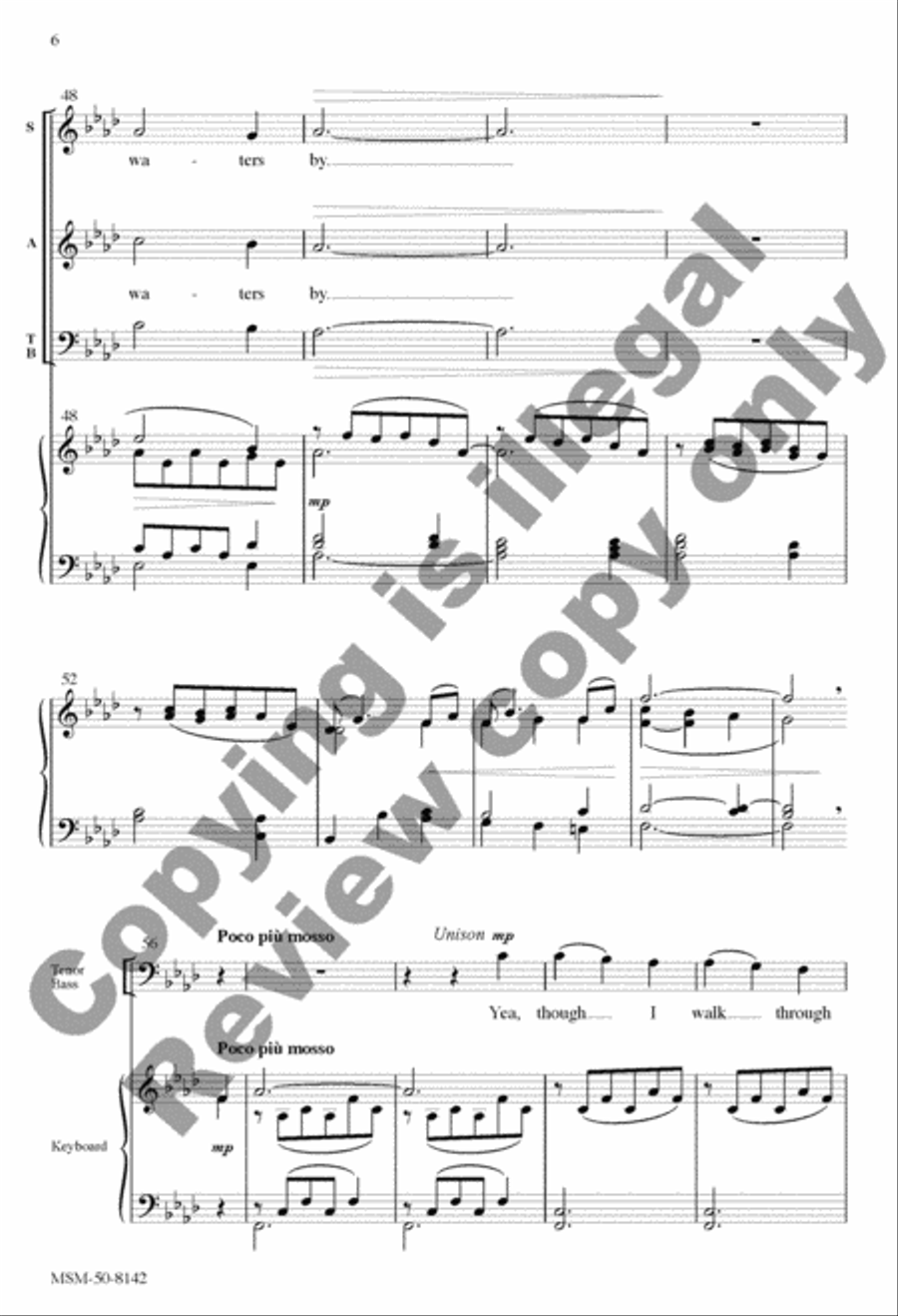 The Lord's My Shepherd 4-Part scores gallery preview page 17