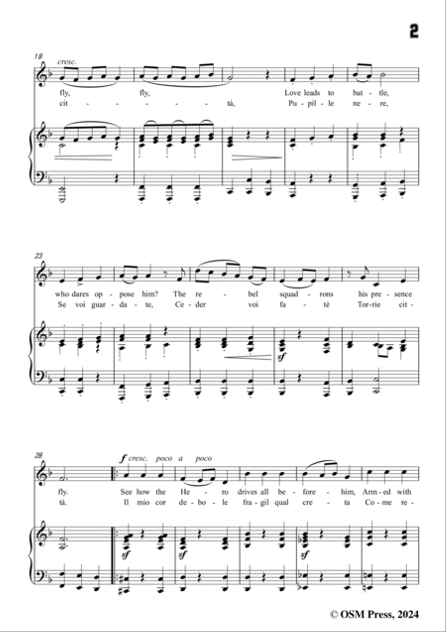 G. Bononcini-Love leads to battle(Pupille nere),in F Major Voice scores gallery preview page 3