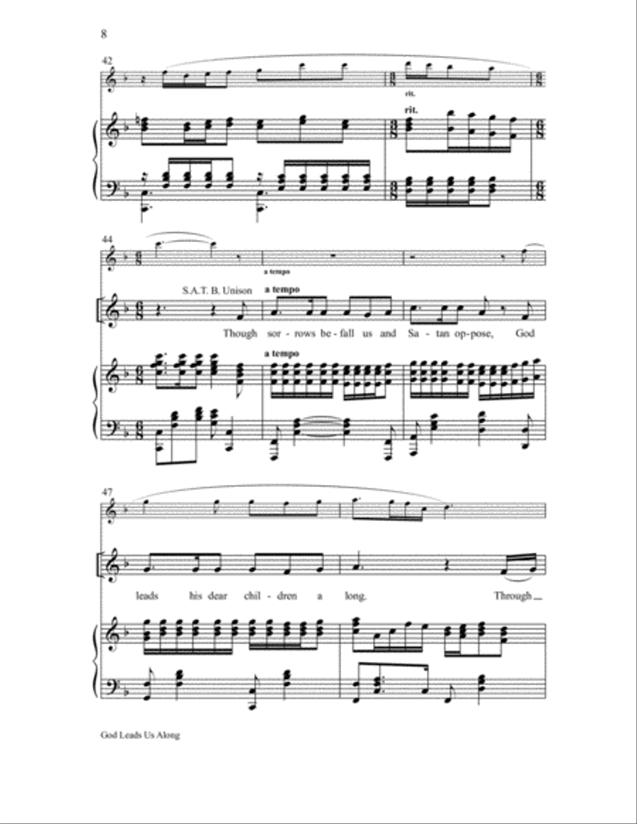 God Leads Us Along God Leads Us Along 4-Part scores gallery preview page 8