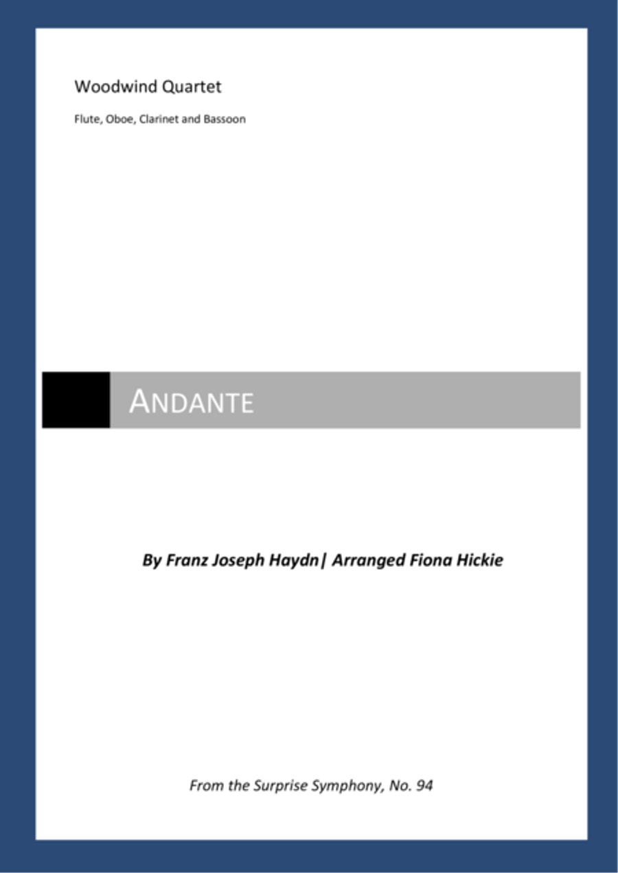 Surprise Symphony: Andante Woodwind Quartet scores gallery preview page 1