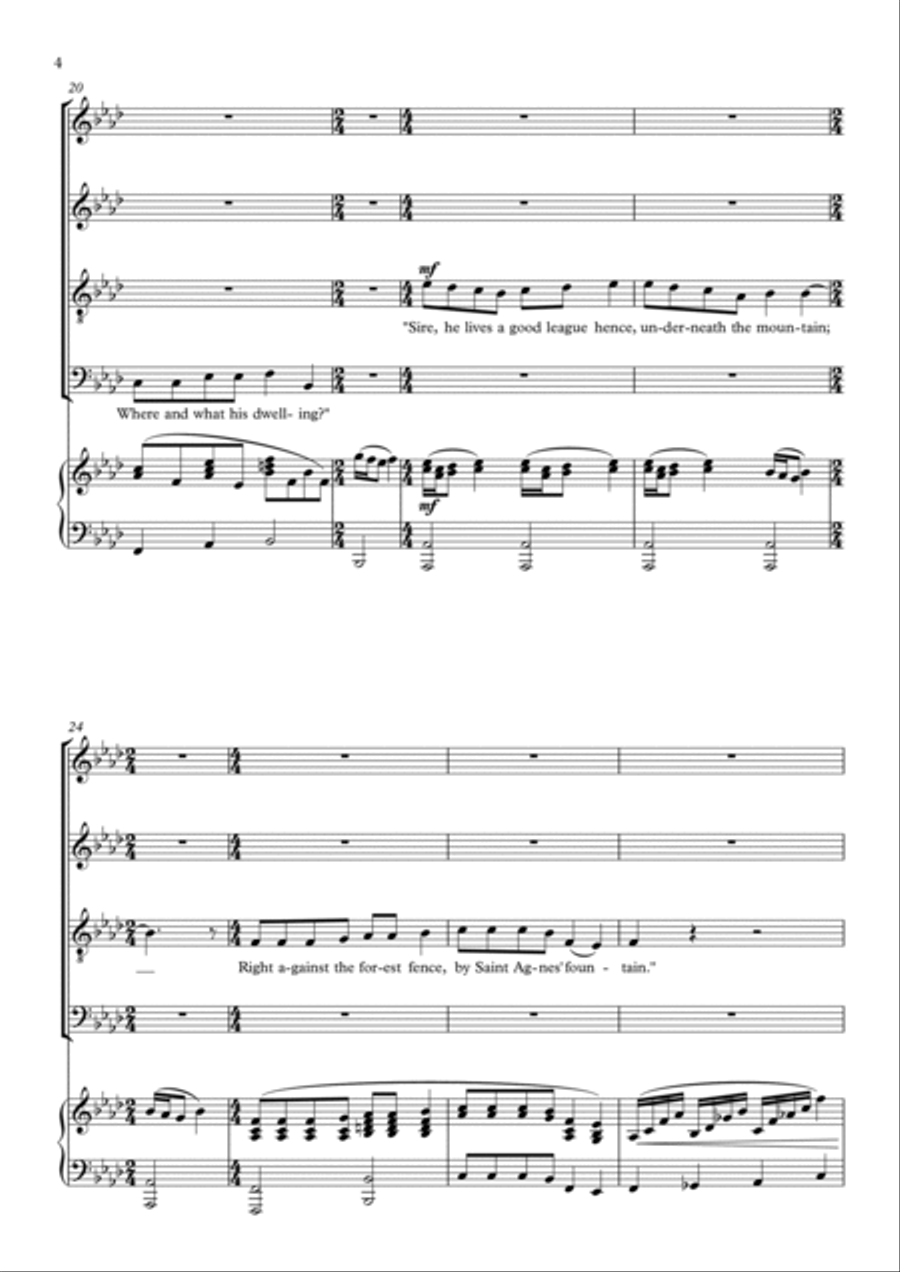 Good King Wenceslas - A new musical setting 4-Part scores gallery preview page 4
