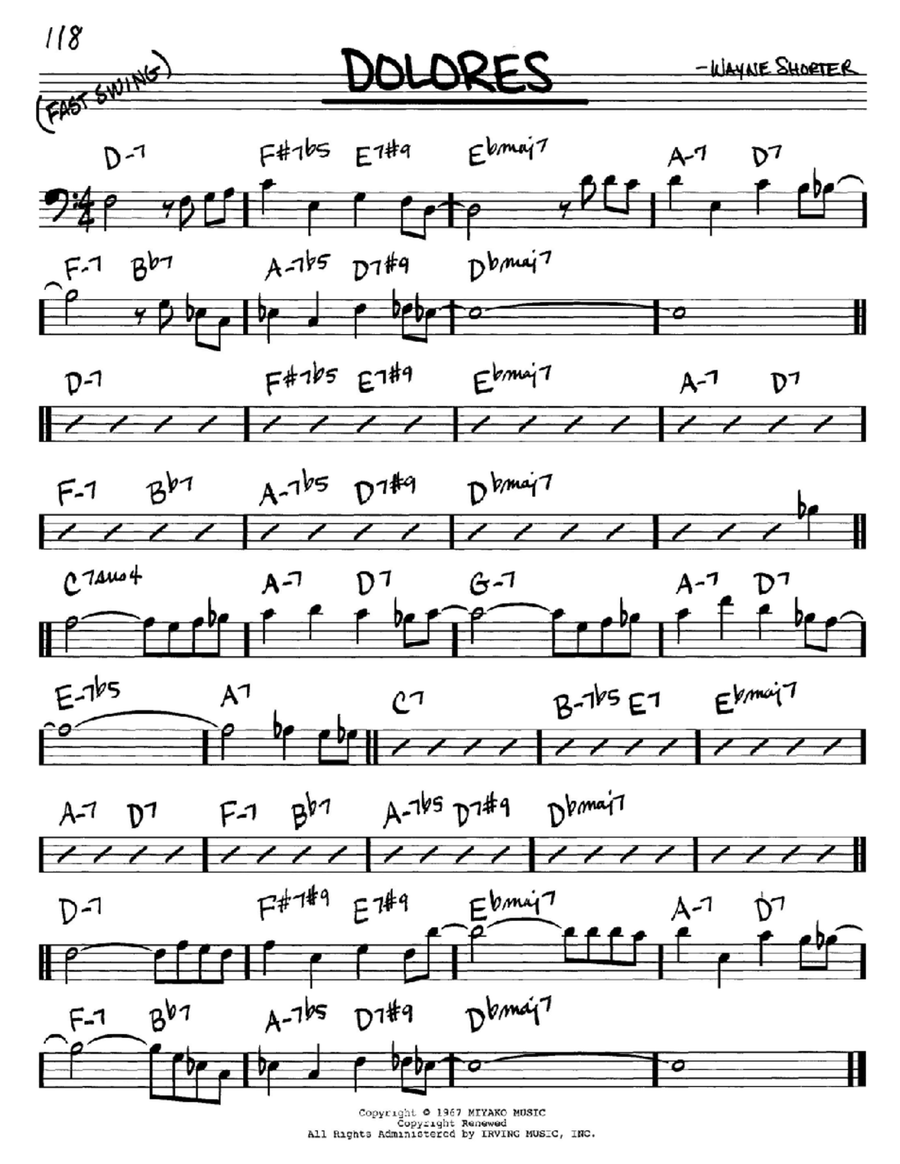Dolores Dolores Piano scores gallery preview page 1