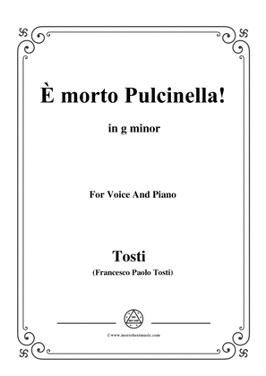Tosti-È morto Pulcinella! In g minor,for voice and piano