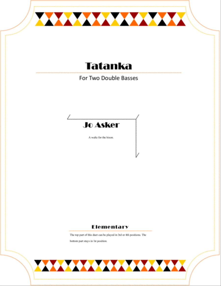 Tatanka (Waltz for the Bison) String Duet scores gallery preview page 1
