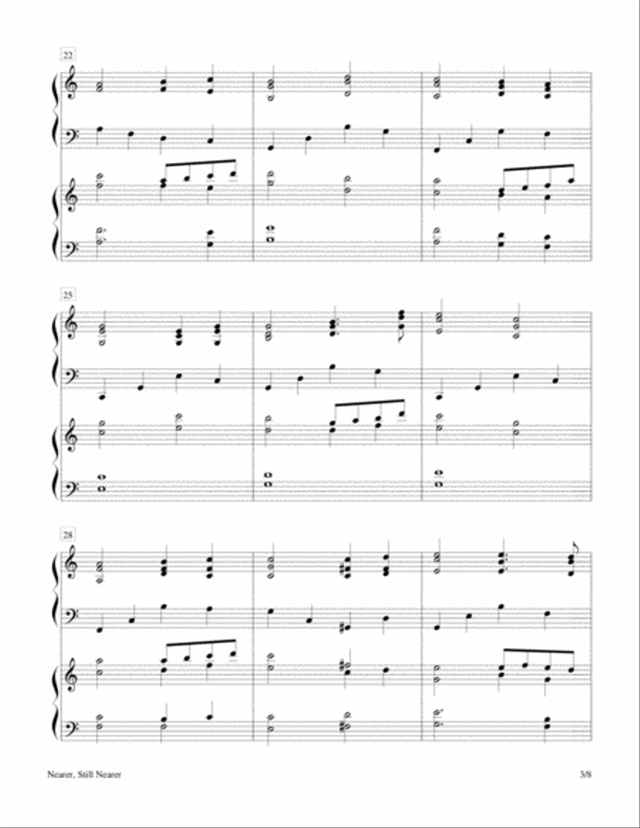 Nearer, Still Nearer (Keyboard Duet - 2 Pianos, 4 Hands) 2 Pianos, 4-Hands scores gallery preview page 3