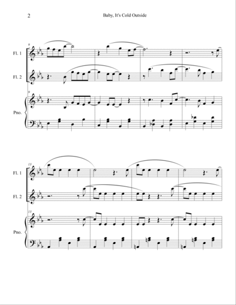 Baby, It's Cold Outside Woodwind Duet scores gallery preview page 2