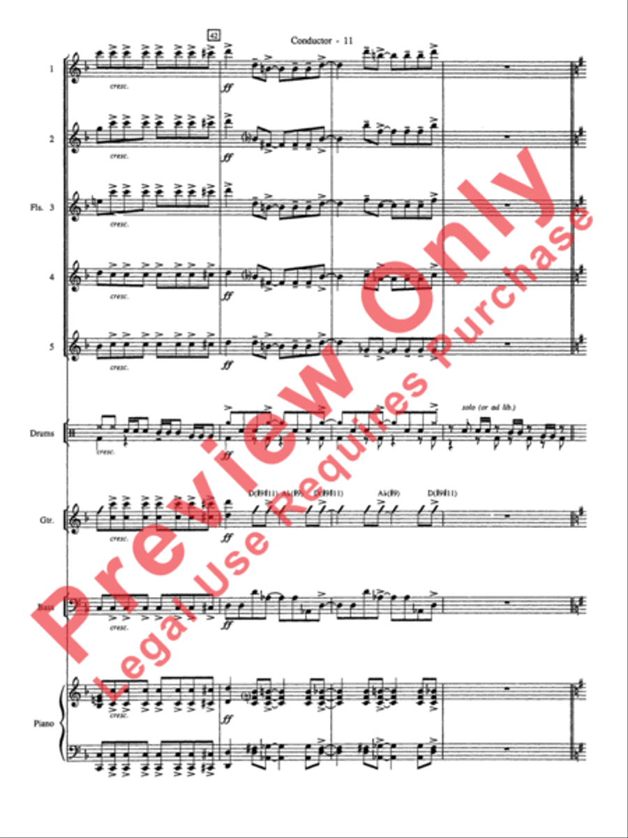 Batman Theme (from the Original TV Series) Flute Choir scores gallery preview page 12