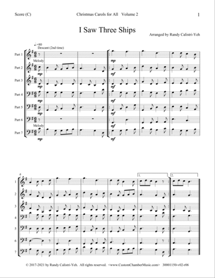 Christmas Carols for All, Volume 2 (Flexible Ensemble) Small Ensemble scores gallery preview page 5