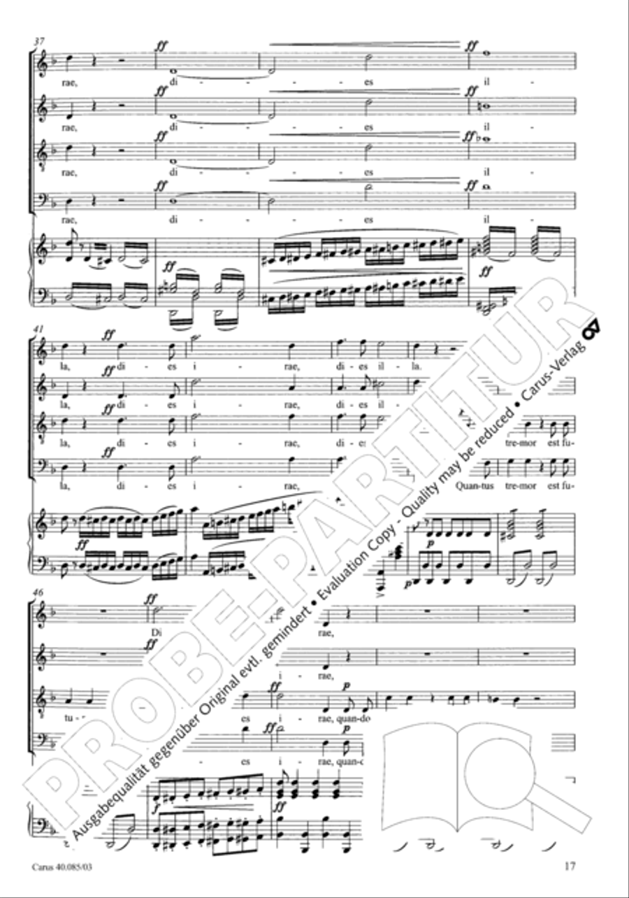 Missa pro defunctis 4-Part scores gallery preview page 18