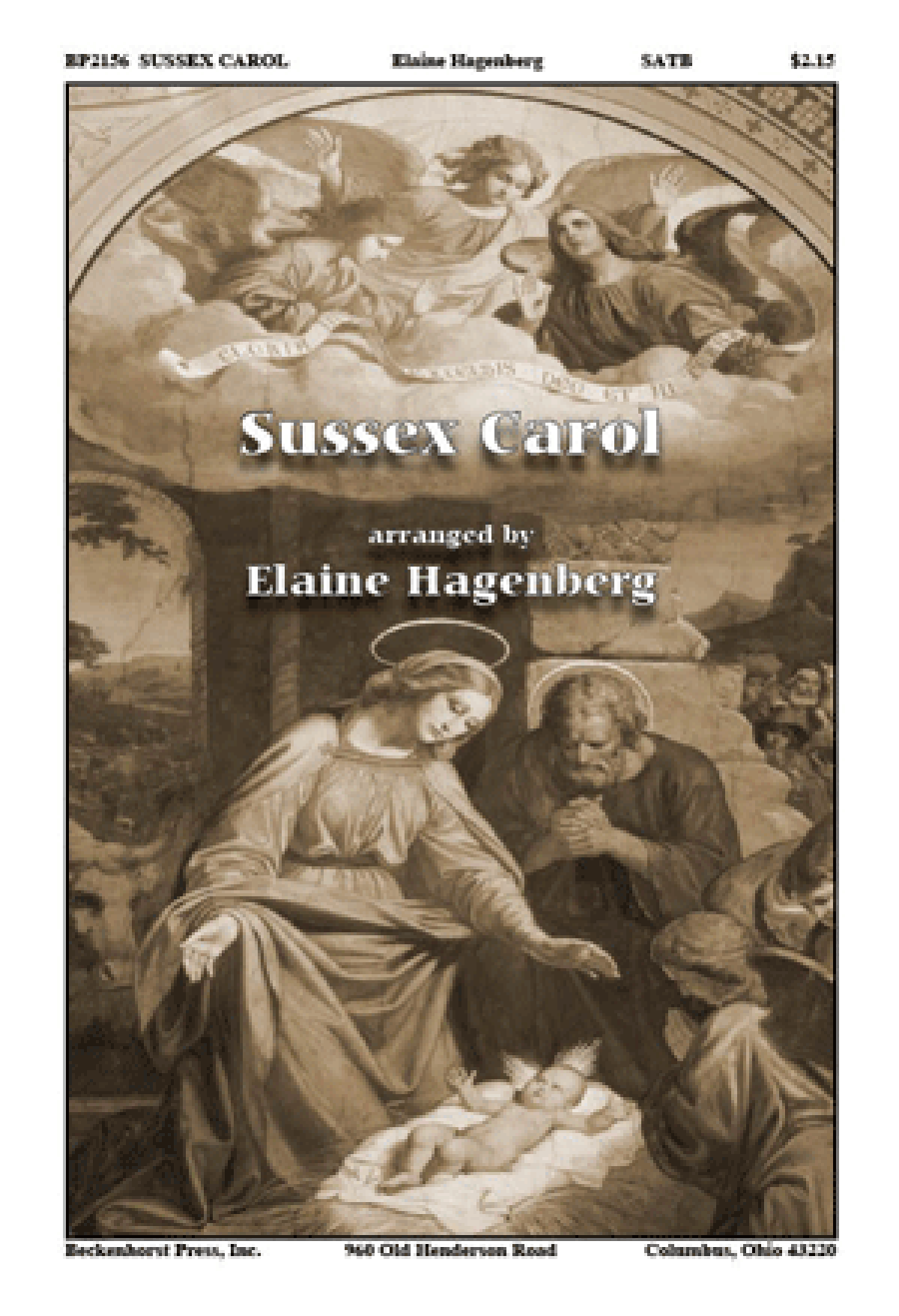 Sussex Carol - Hagenberg 4-Part scores gallery preview page 1