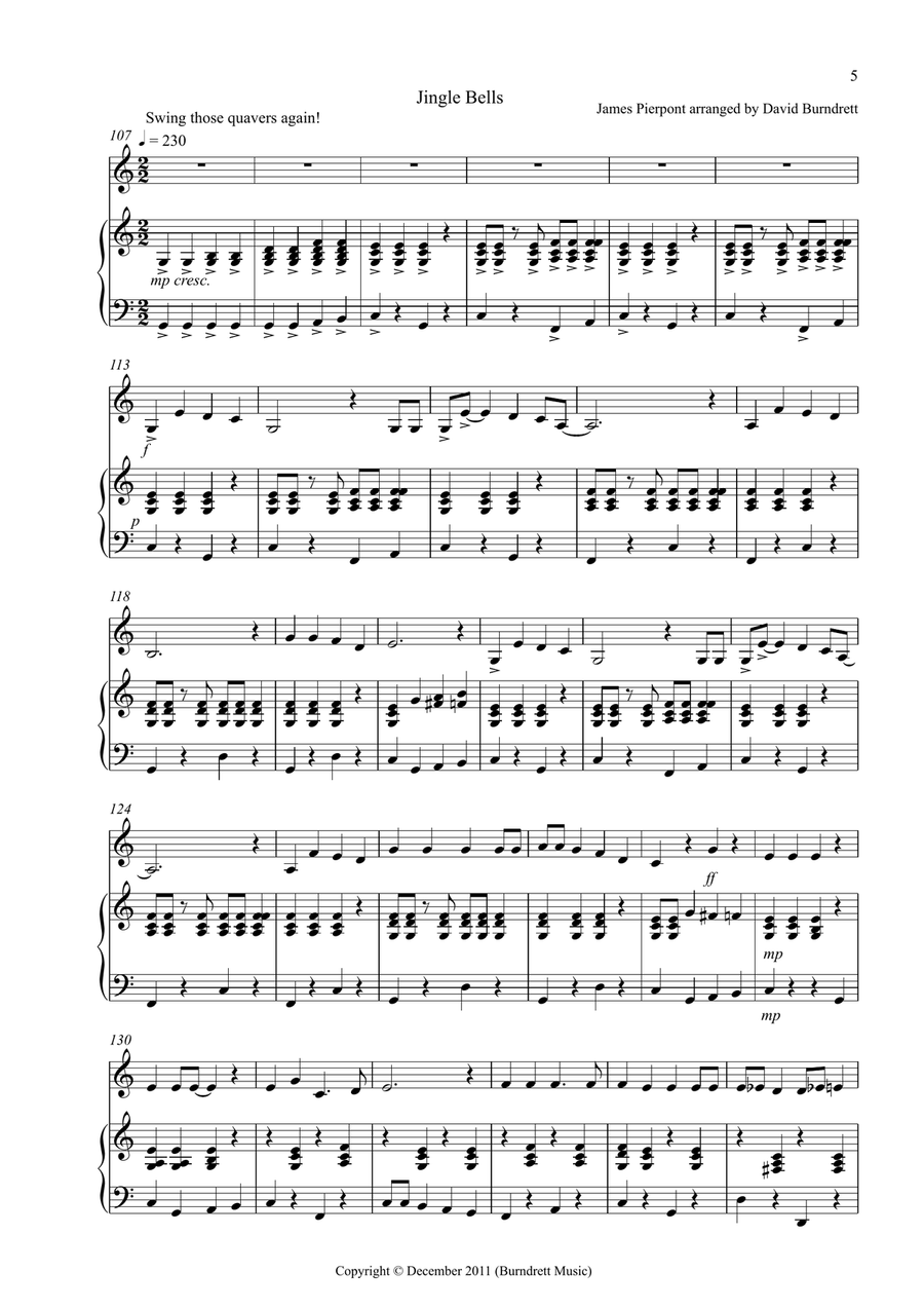 3 Jazzy Christmas Pieces for Alto Saxophone and Piano Alto Saxophone scores gallery preview page 5