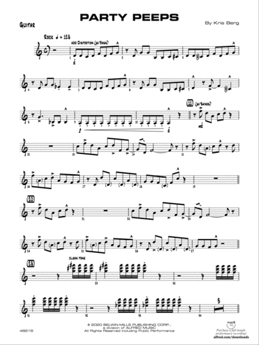 Party Peeps: Guitar Jazz Ensemble scores gallery preview page 1