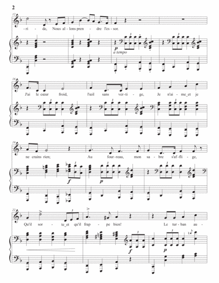 SAINT-SAËNS: Sabre en main, Op. 26 no. 4 (transposed to F major)