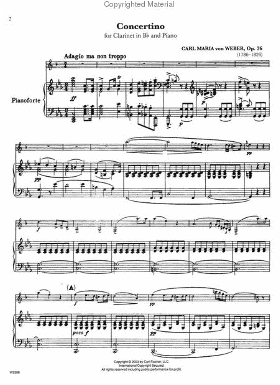Concertino B-Flat Clarinet scores gallery preview page 2