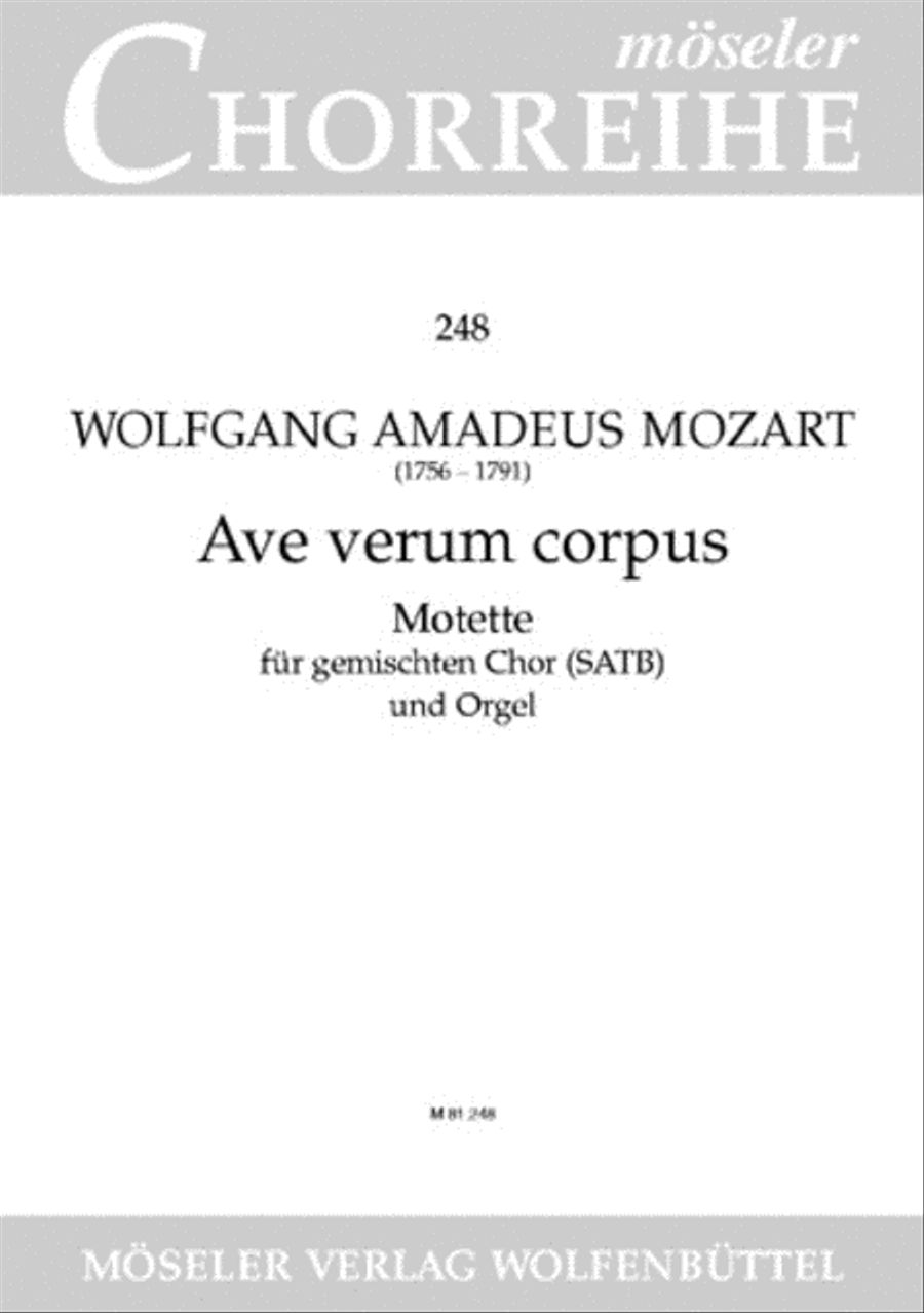 Ave verum corpus KV 618 Ave verum corpus KV 618 4-Part scores gallery preview page 1