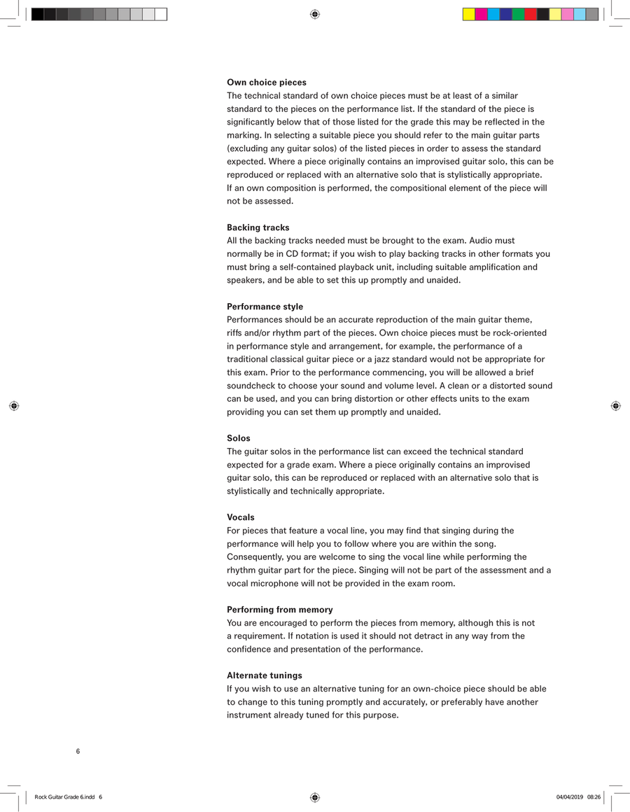 LCME Rock Guitar Handbook 2019 - Grade 6 Electric Guitar scores gallery preview page 6