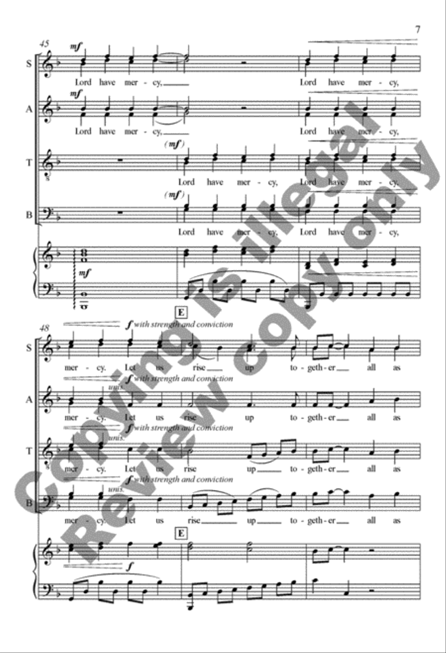 Let Us Break Bread Together 4-Part scores gallery preview page 7