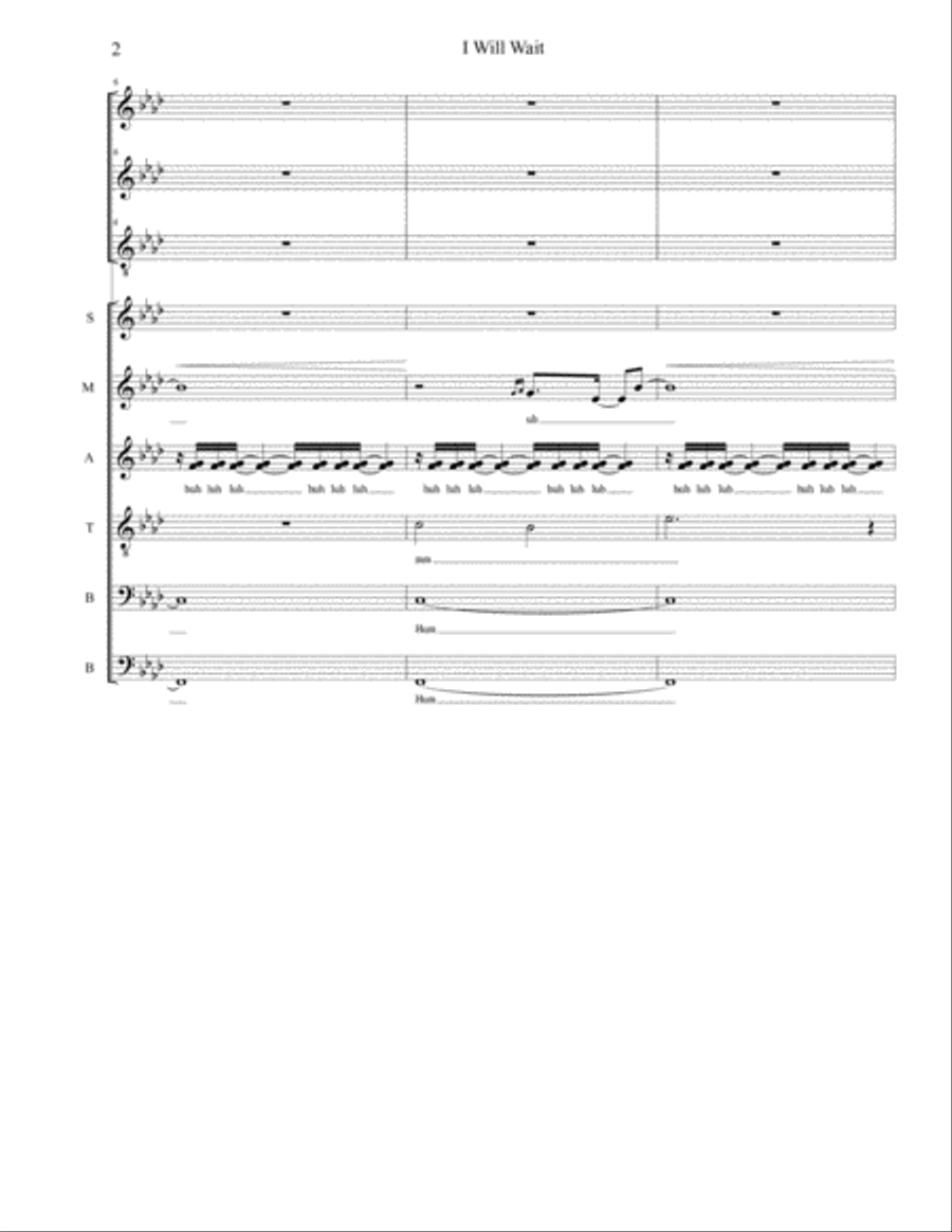 I Will Wait 4-Part scores gallery preview page 2